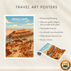 Yangikala Canyon - Turkmenistan - Travel Poster Vintage Style Wall Art Print