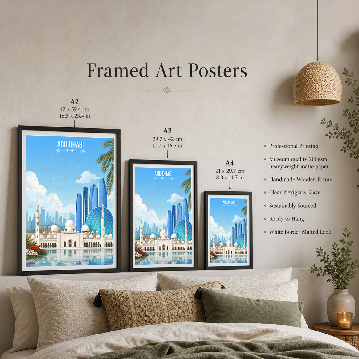 Abu Dhabi - UAE - Travel Art Print Wall Deco Poster