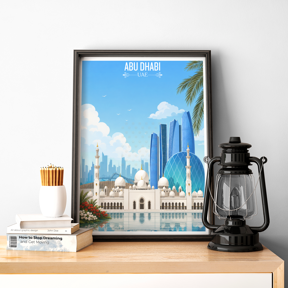 Abu Dhabi - UAE - Travel Art Print Wall Deco Poster