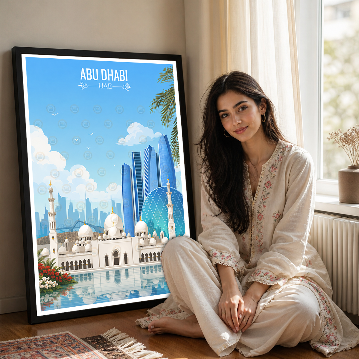 Abu Dhabi - UAE - Travel Art Print Wall Deco Poster