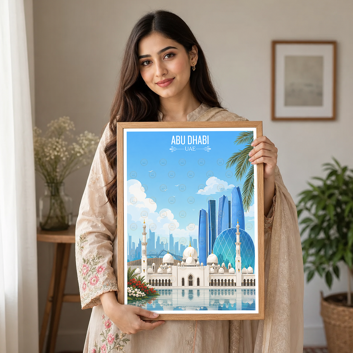 Abu Dhabi - UAE - Travel Art Print Wall Deco Poster