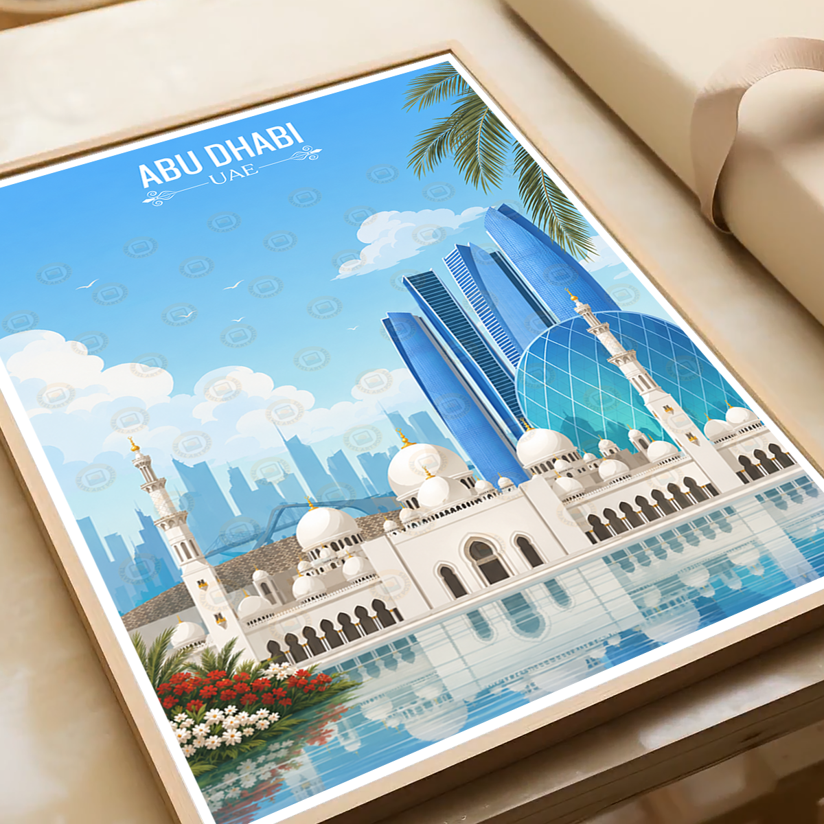 Abu Dhabi - UAE - Travel Art Print Wall Deco Poster