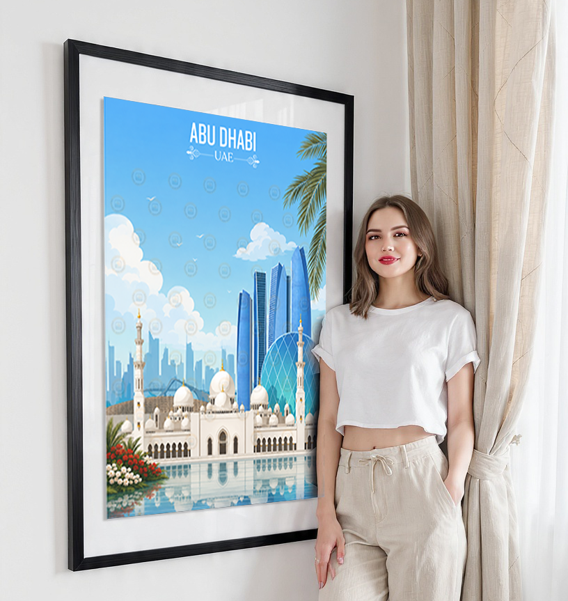 Abu Dhabi - UAE - Travel Art Print Wall Deco Poster