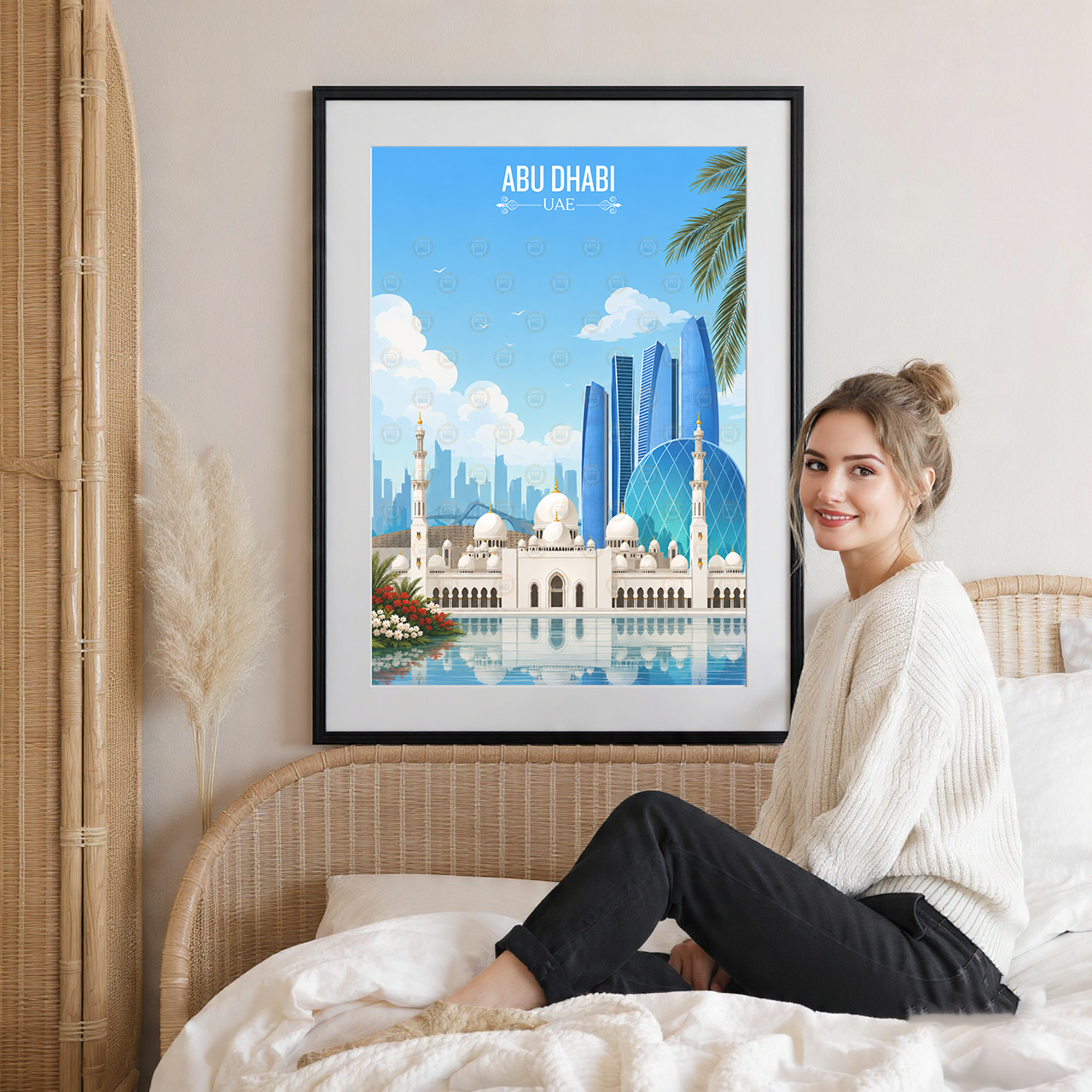Abu Dhabi - UAE - Travel Art Print Wall Deco Poster