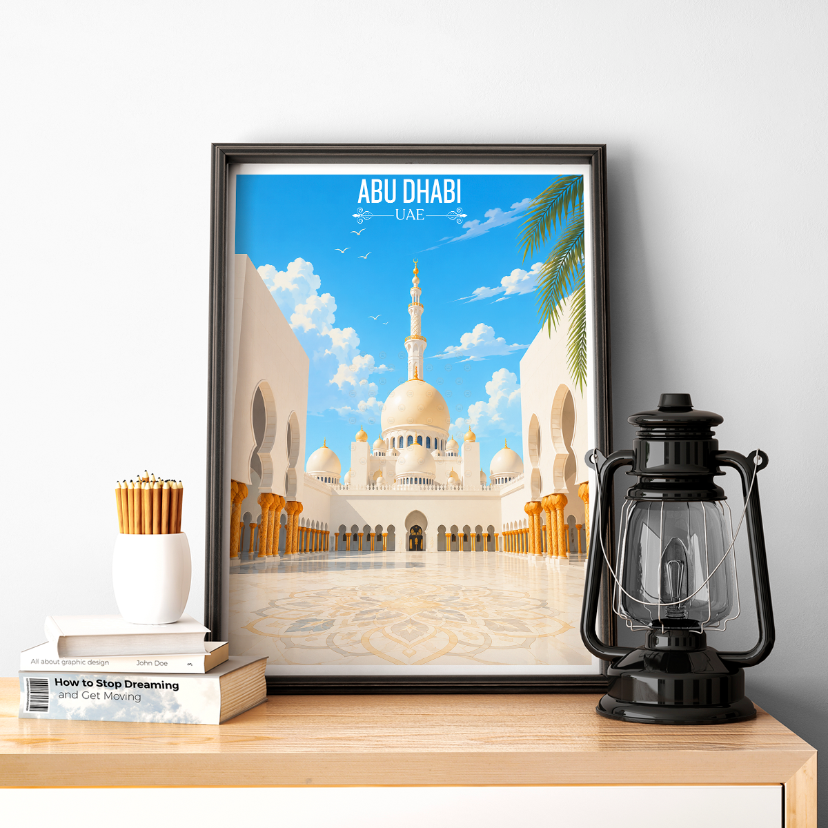 Abu Dhabi - UAE - Travel Art Print Wall Deco Poster