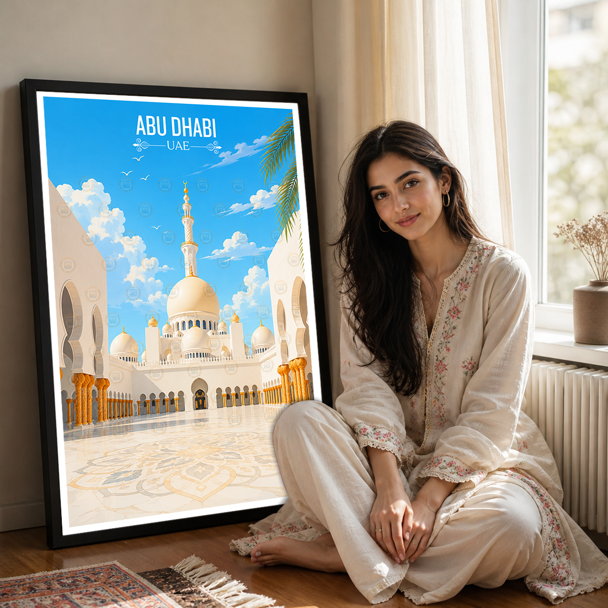 Abu Dhabi - UAE - Travel Art Print Wall Deco Poster