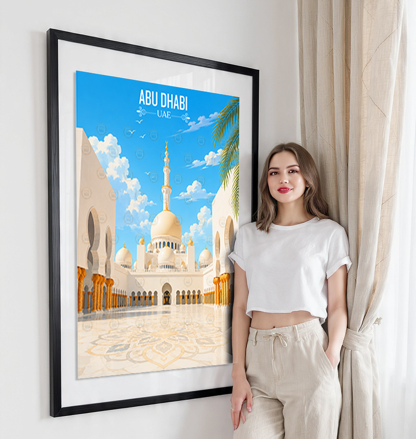 Abu Dhabi - UAE - Travel Art Print Wall Deco Poster