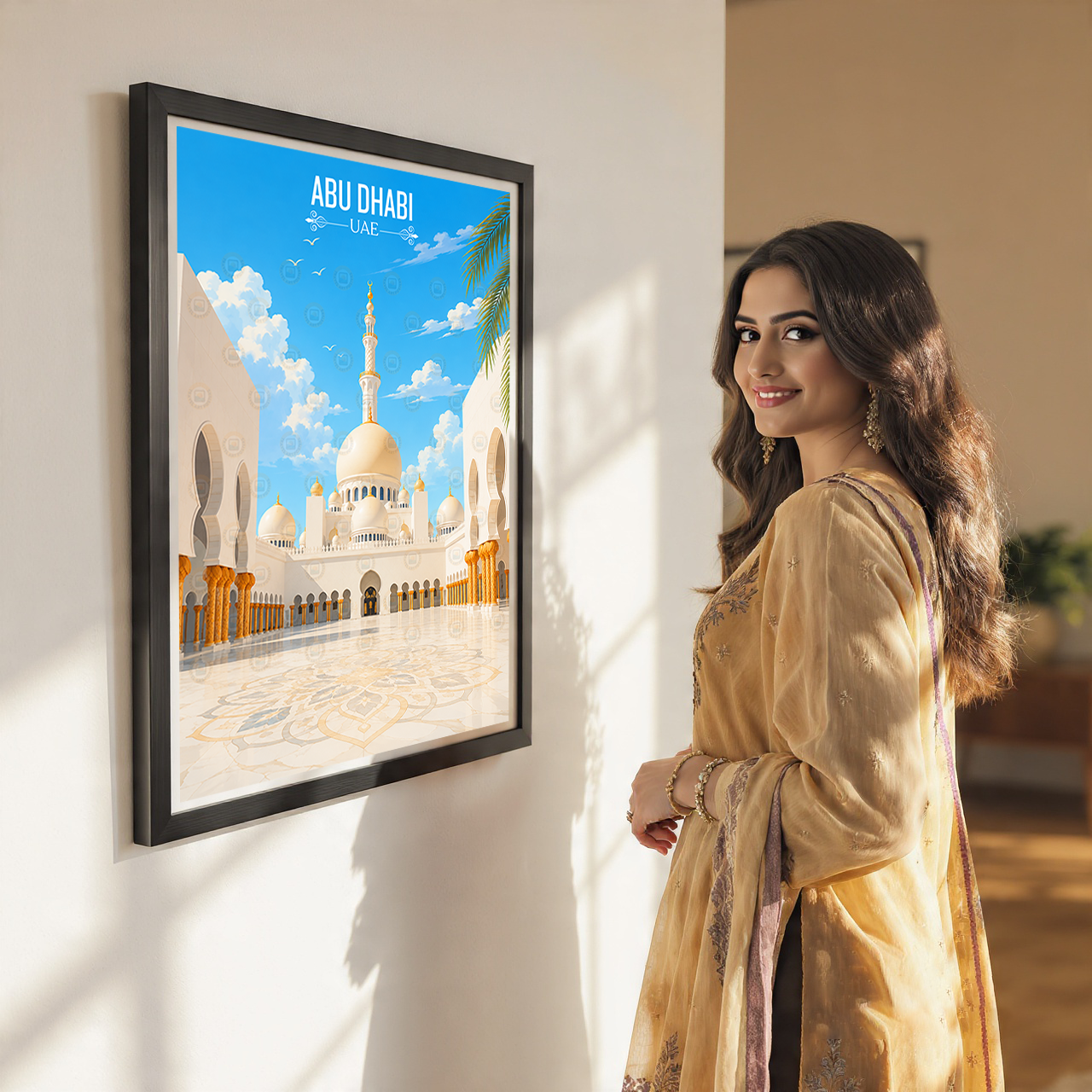 Abu Dhabi - UAE - Travel Art Print Wall Deco Poster
