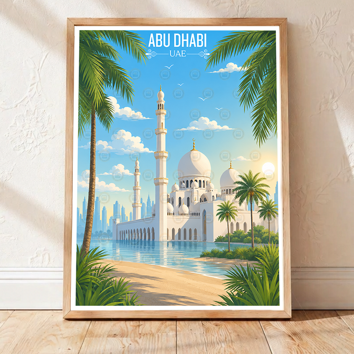 Abu Dhabi - UAE - Travel Art Print Wall Deco Poster