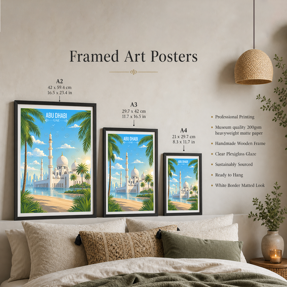 Abu Dhabi - UAE - Travel Art Print Wall Deco Poster