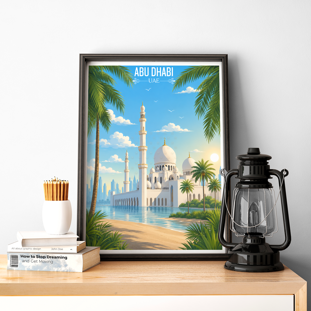 Abu Dhabi - UAE - Travel Art Print Wall Deco Poster