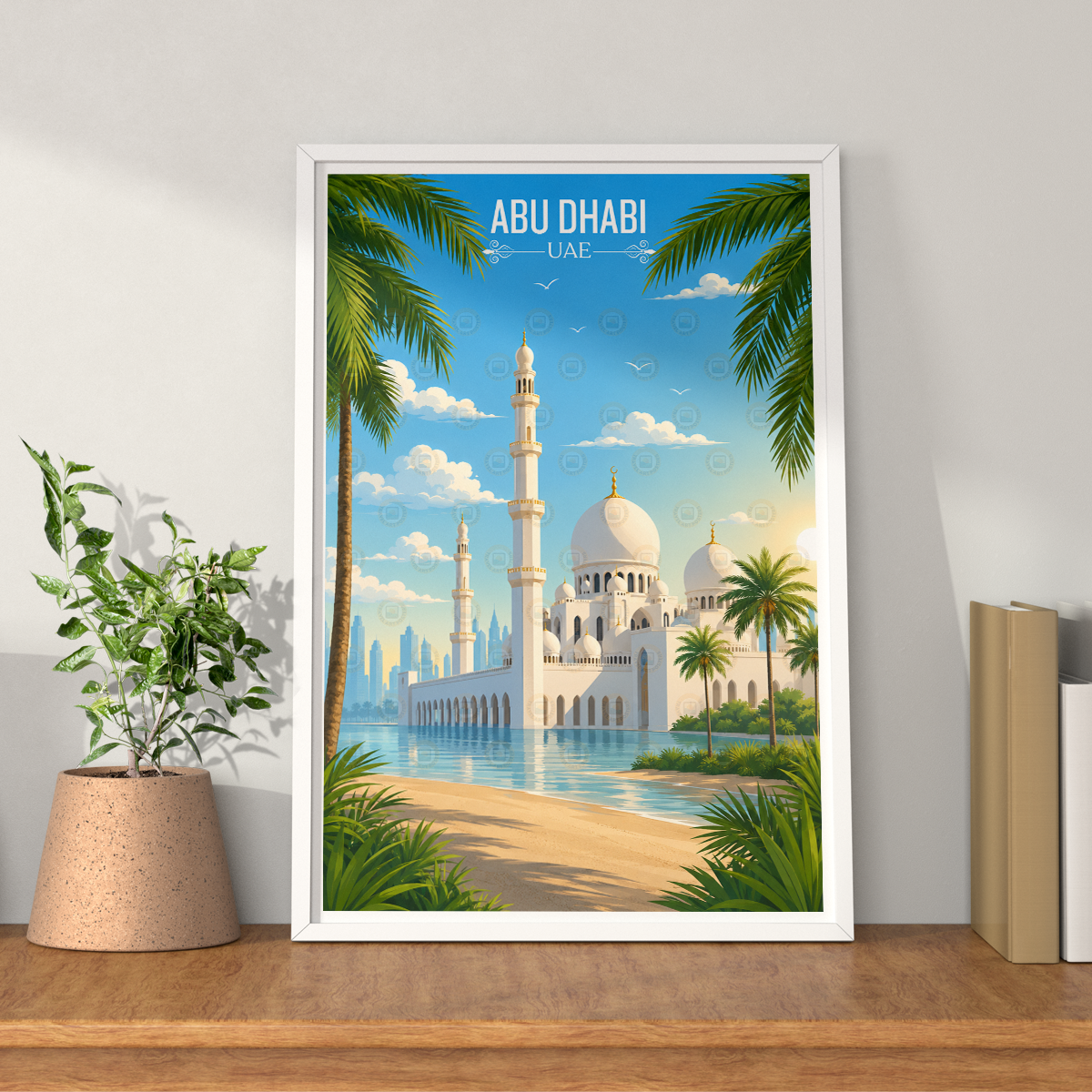 Abu Dhabi - UAE - Travel Art Print Wall Deco Poster