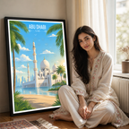Abu Dhabi - UAE - Travel Art Print Wall Deco Poster