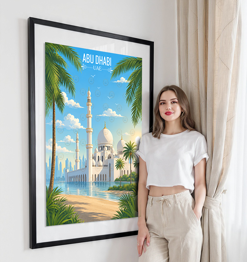 Abu Dhabi - UAE - Travel Art Print Wall Deco Poster