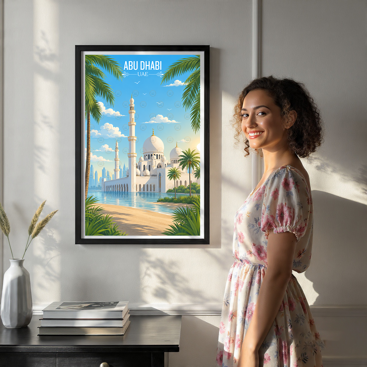 Abu Dhabi - UAE - Travel Art Print Wall Deco Poster
