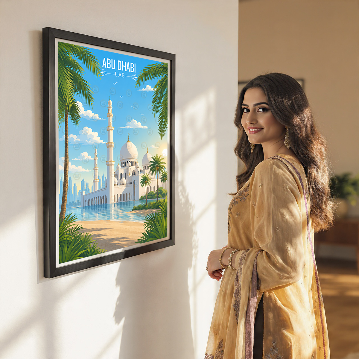 Abu Dhabi - UAE - Travel Art Print Wall Deco Poster