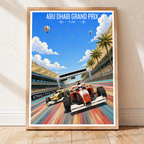 Abu Dhabi Grand Prix - UAE - Travel Art Print Wall Deco Poster