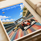 Abu Dhabi Grand Prix - UAE - Travel Art Print Wall Deco Poster