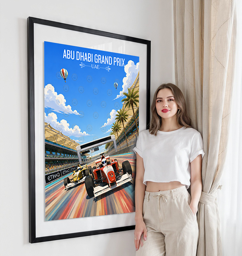 Abu Dhabi Grand Prix - UAE - Travel Art Print Wall Deco Poster