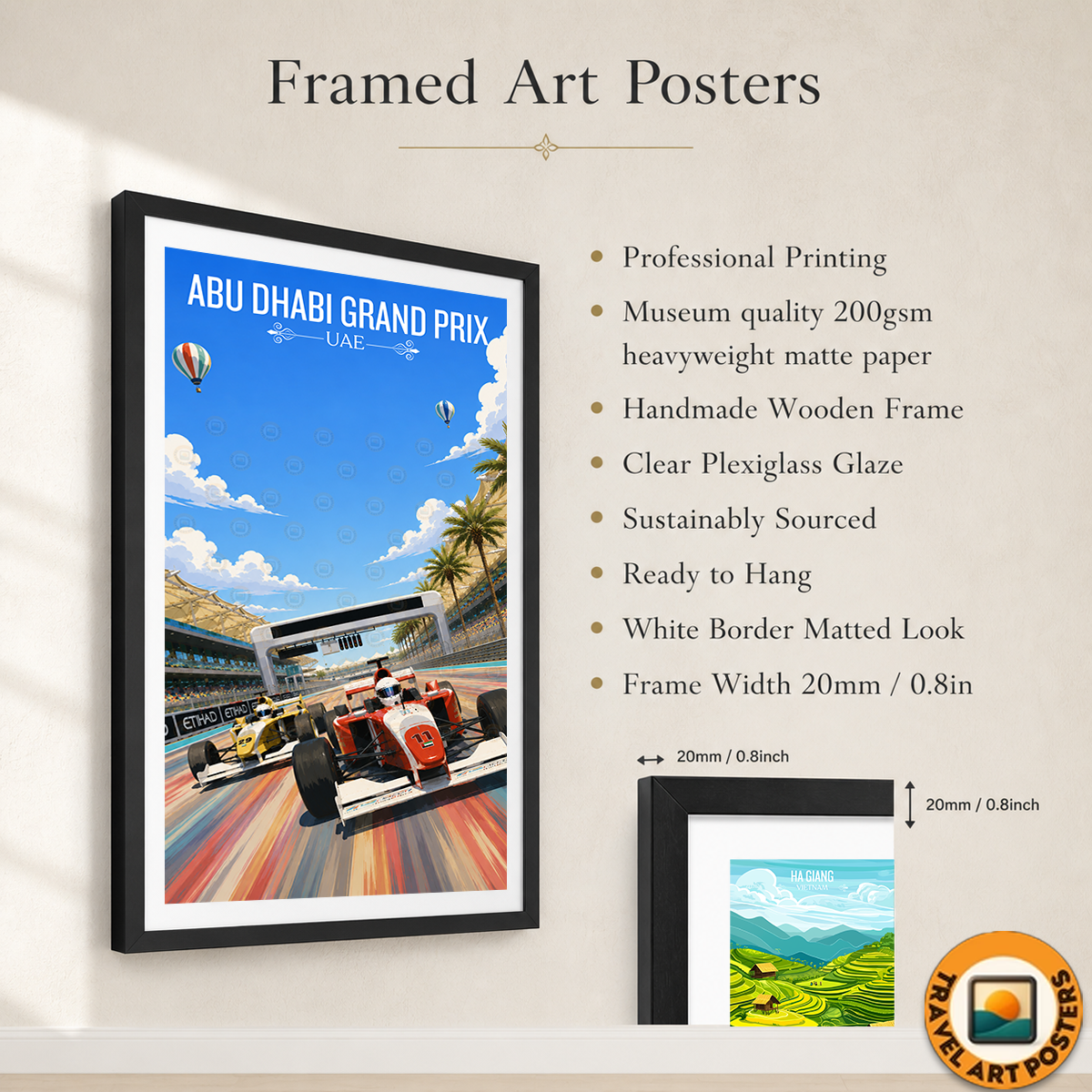 Abu Dhabi Grand Prix - UAE - Travel Art Print Wall Deco Poster