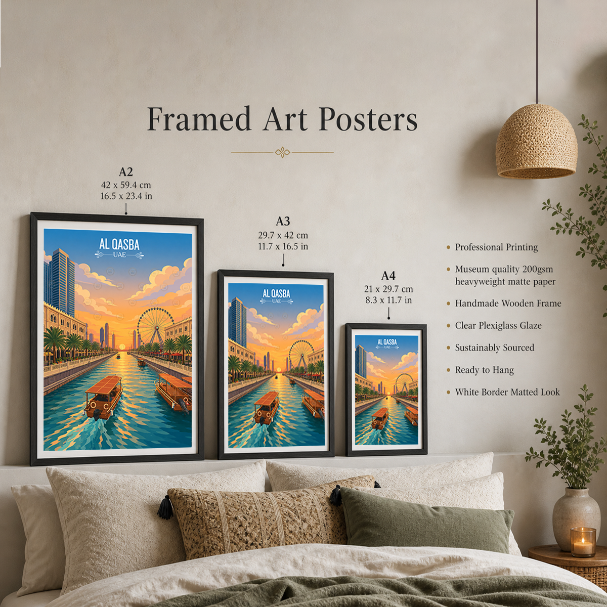 Al Qasba - UAE - Travel Art Print Wall Deco Poster