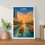 Al Qasba - UAE - Travel Art Print Wall Deco Poster