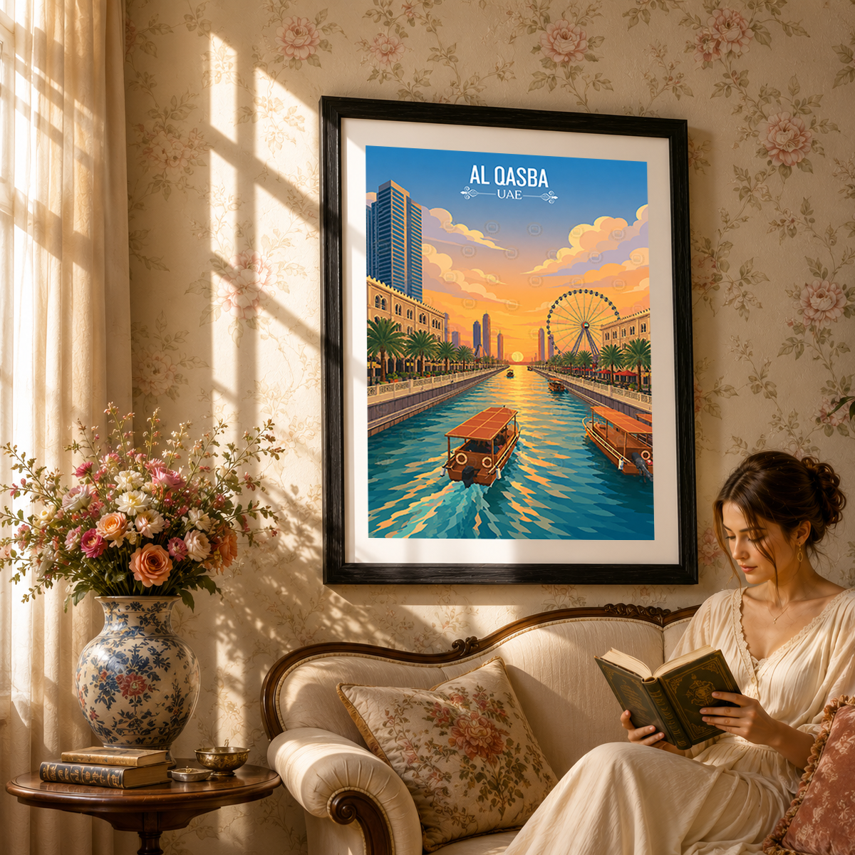 Al Qasba - UAE - Travel Art Print Wall Deco Poster