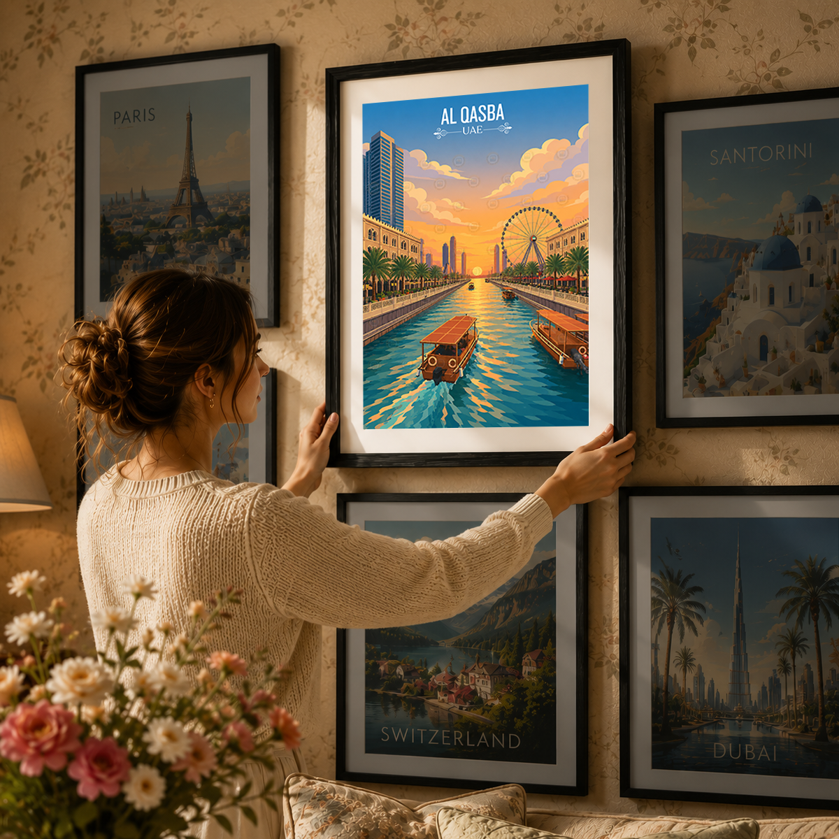 Al Qasba - UAE - Travel Art Print Wall Deco Poster