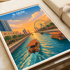 Al Qasba - UAE - Travel Art Print Wall Deco Poster