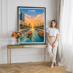 Al Qasba - UAE - Travel Art Print Wall Deco Poster