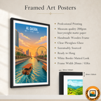 Al Qasba - UAE - Travel Art Print Wall Deco Poster