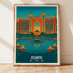Atlantis, Palm Jumeirah - UAE - Travel Art Print Wall Deco Poster