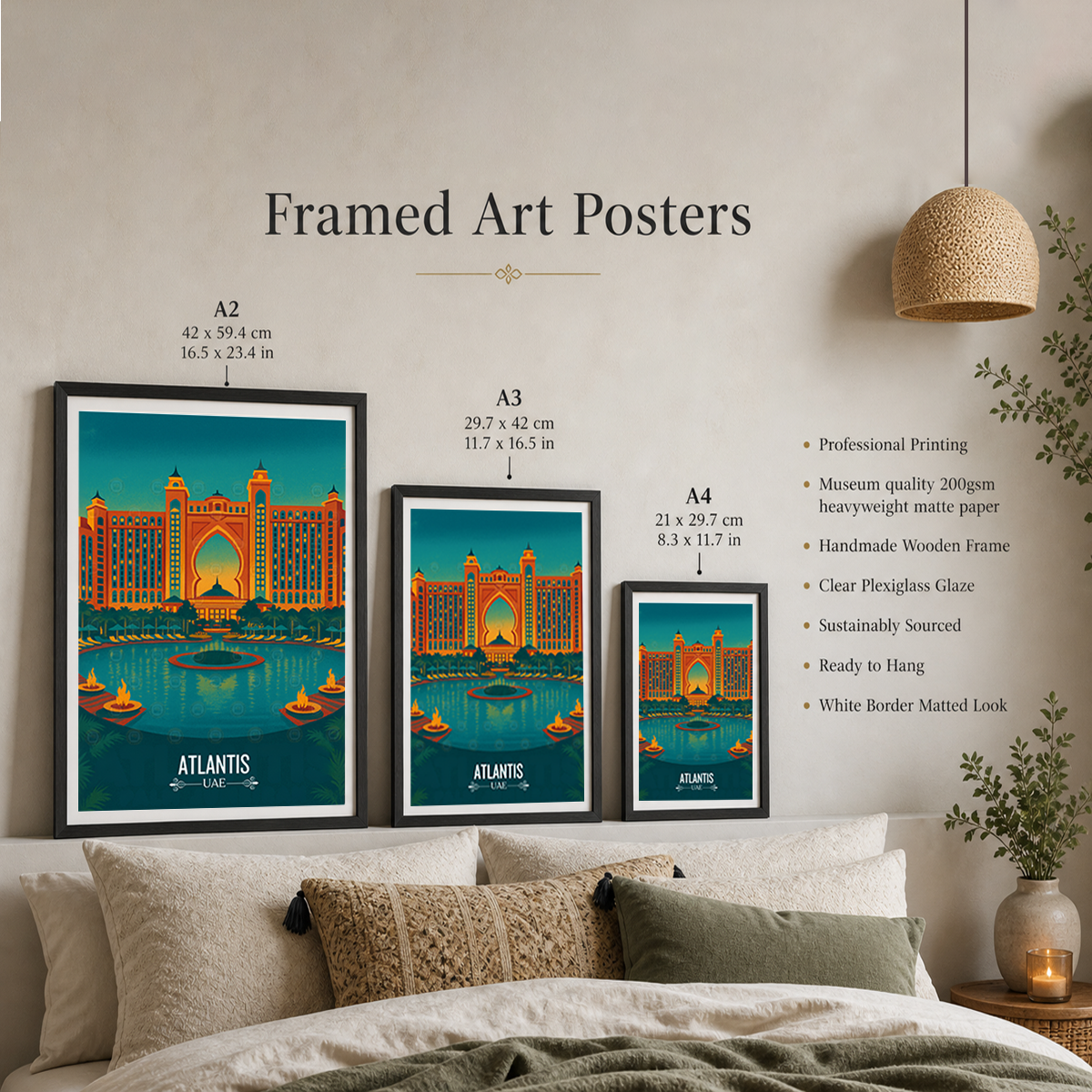 Atlantis, Palm Jumeirah - UAE - Travel Art Print Wall Deco Poster