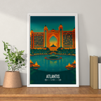 Atlantis, Palm Jumeirah - UAE - Travel Art Print Wall Deco Poster