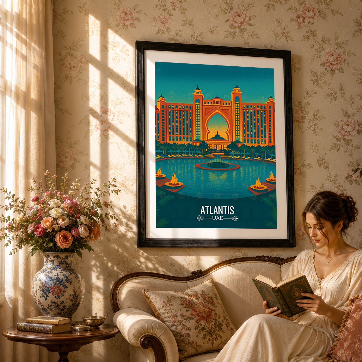 Atlantis, Palm Jumeirah - UAE - Travel Art Print Wall Deco Poster