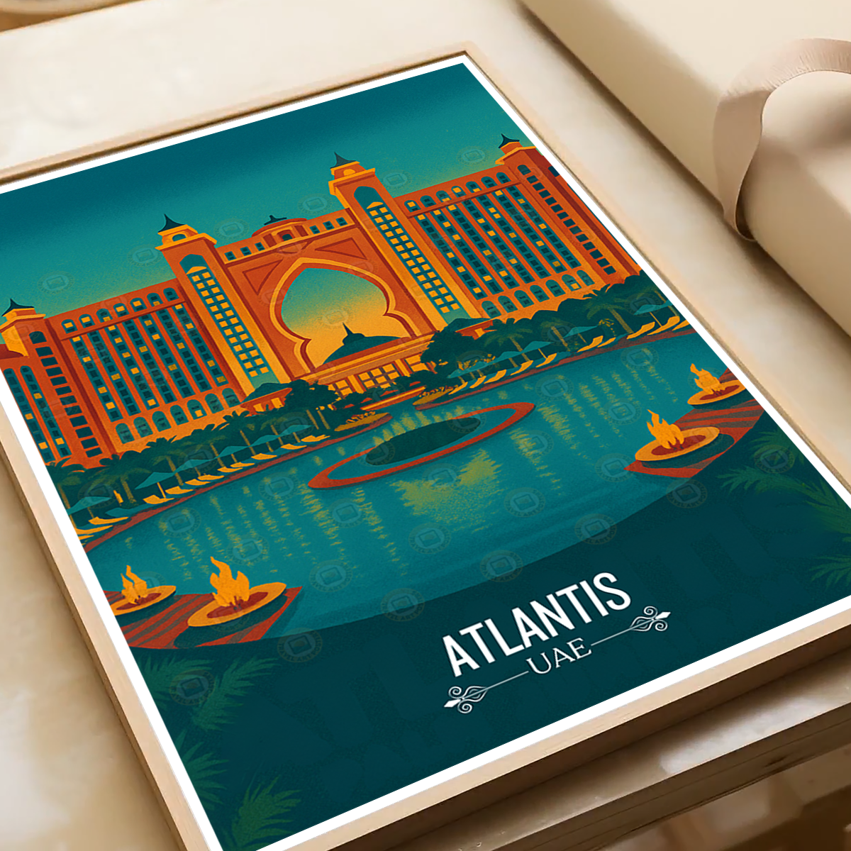 Atlantis, Palm Jumeirah - UAE - Travel Art Print Wall Deco Poster