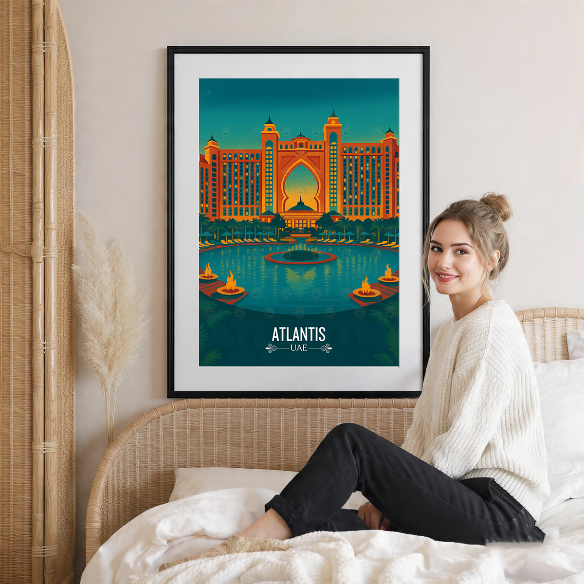 Atlantis, Palm Jumeirah - UAE - Travel Art Print Wall Deco Poster