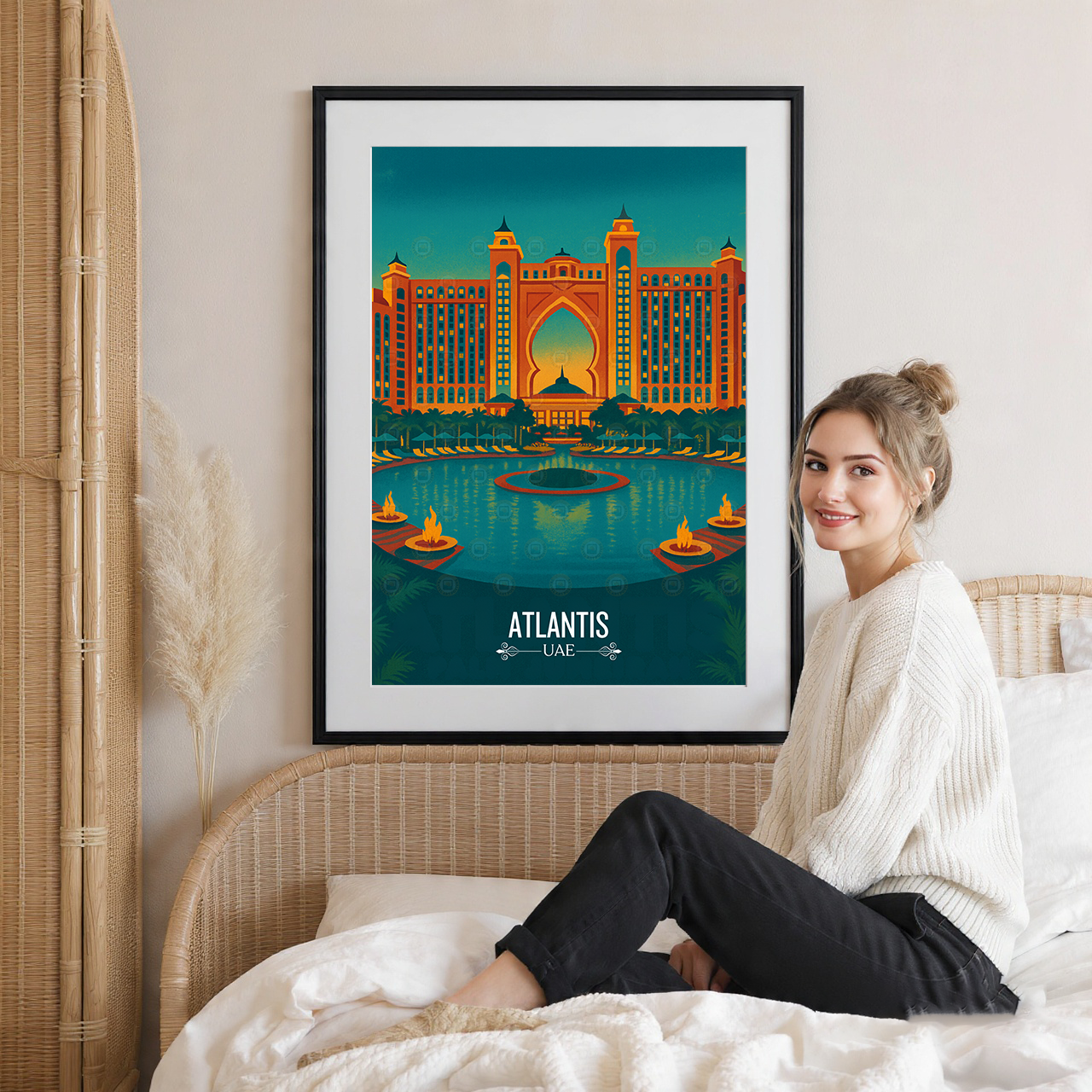 Atlantis, Palm Jumeirah - UAE - Travel Art Print Wall Deco Poster