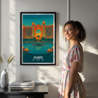 Atlantis, Palm Jumeirah - UAE - Travel Art Print Wall Deco Poster
