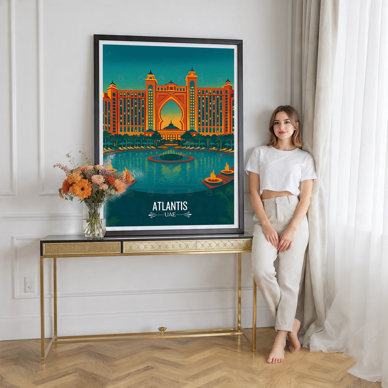 Atlantis, Palm Jumeirah - UAE - Travel Art Print Wall Deco Poster