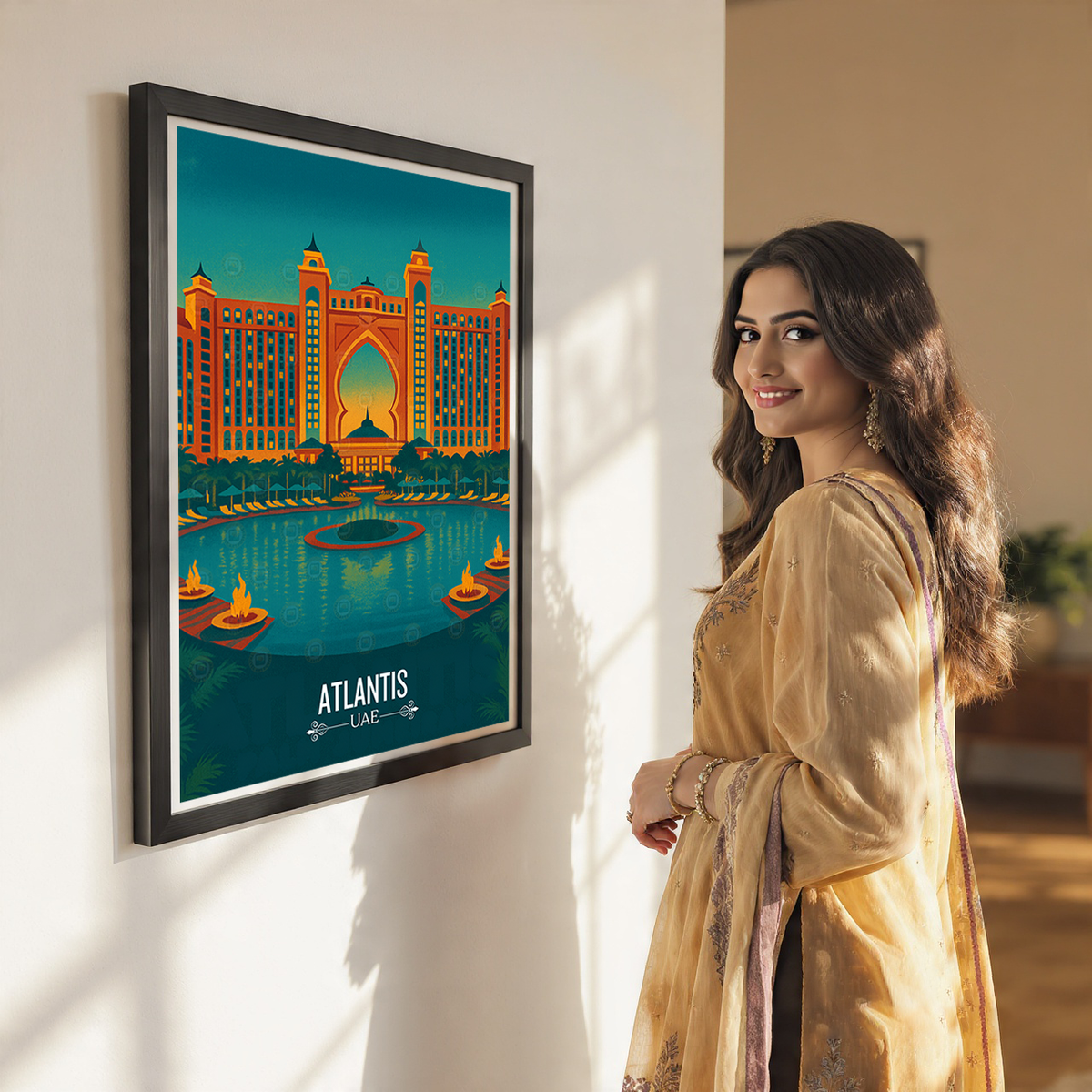 Atlantis, Palm Jumeirah - UAE - Travel Art Print Wall Deco Poster