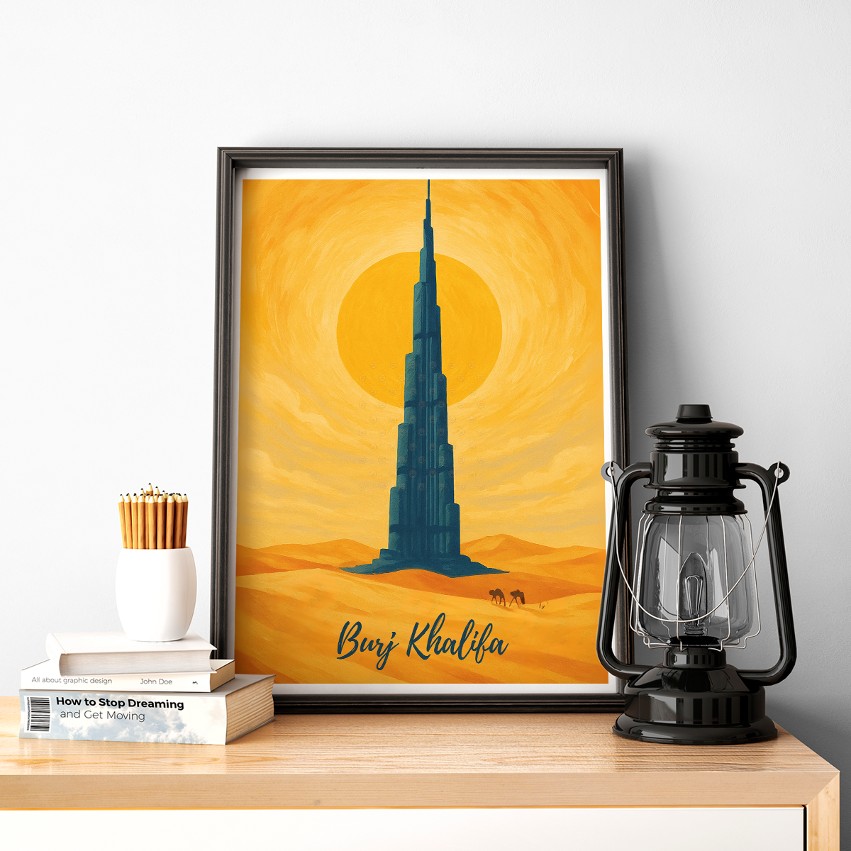 Burj Khalifa - UAE - Travel Art Print Wall Deco Poster