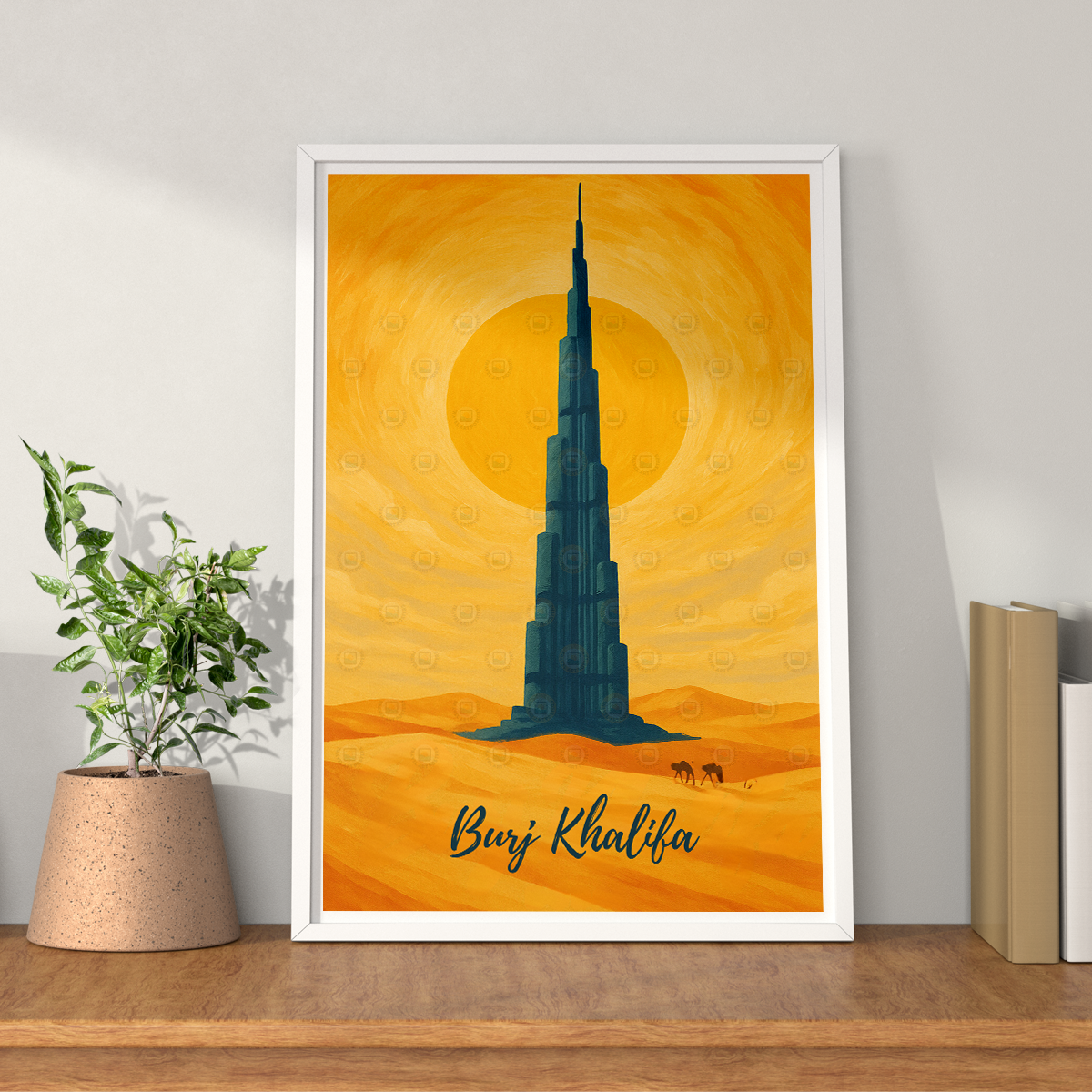 Burj Khalifa - UAE - Travel Art Print Wall Deco Poster