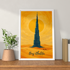 Burj Khalifa - UAE - Travel Art Print Wall Deco Poster