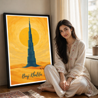Burj Khalifa - UAE - Travel Art Print Wall Deco Poster