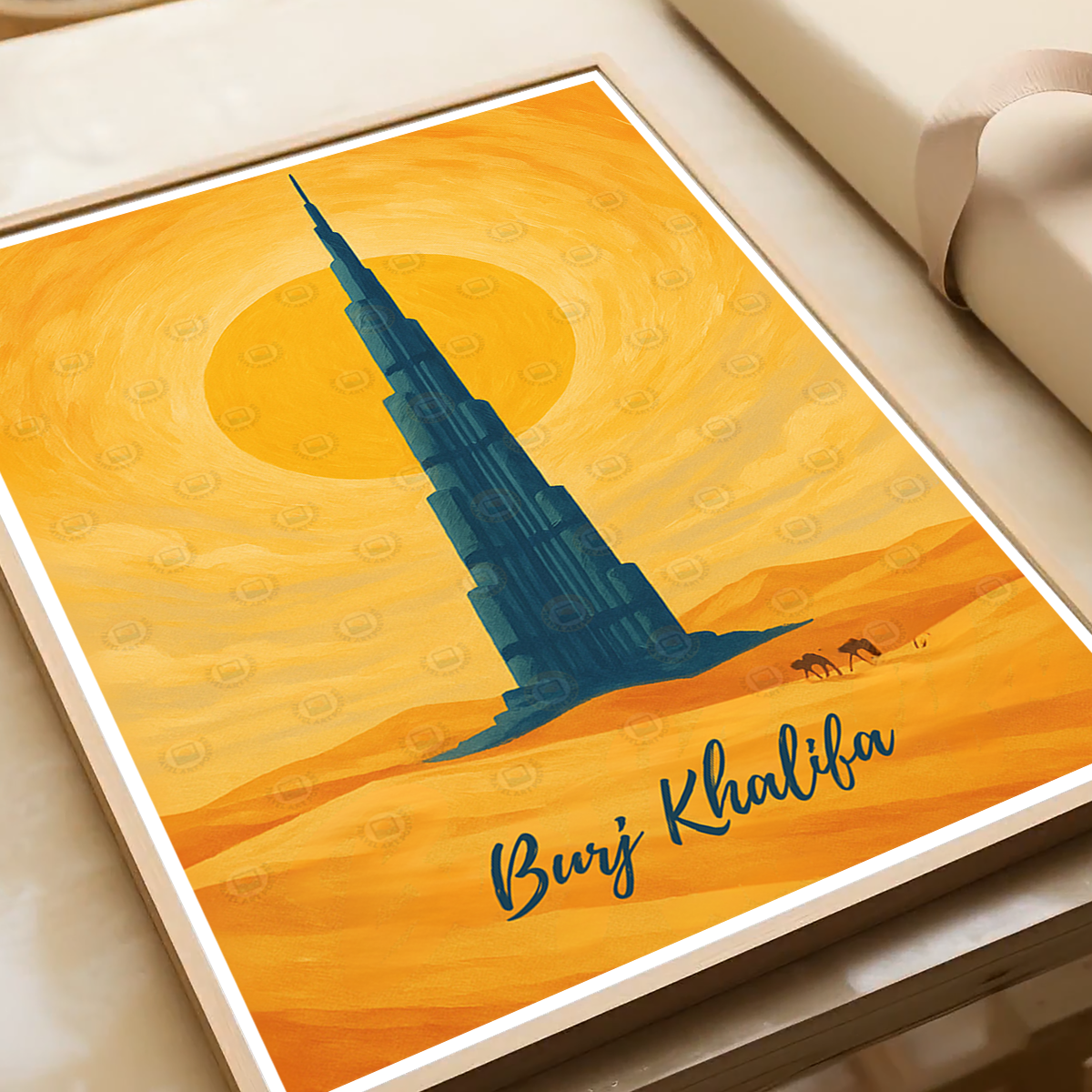 Burj Khalifa - UAE - Travel Art Print Wall Deco Poster
