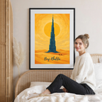 Burj Khalifa - UAE - Travel Art Print Wall Deco Poster