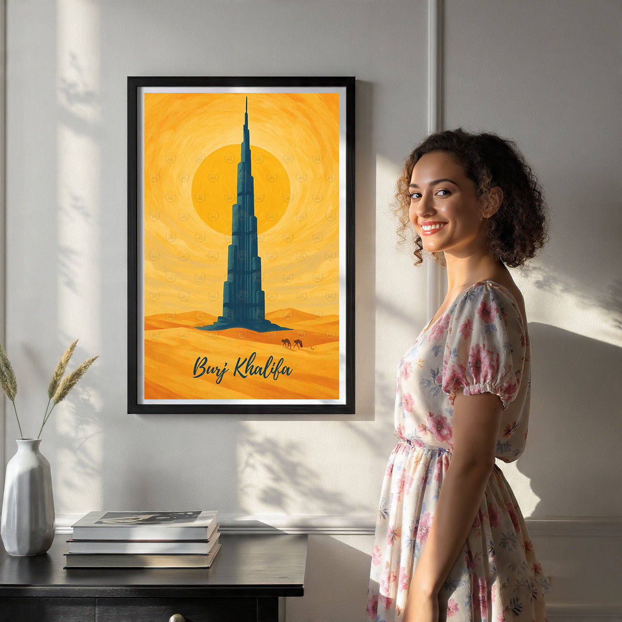 Burj Khalifa - UAE - Travel Art Print Wall Deco Poster