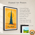 Burj Khalifa - UAE - Travel Art Print Wall Deco Poster