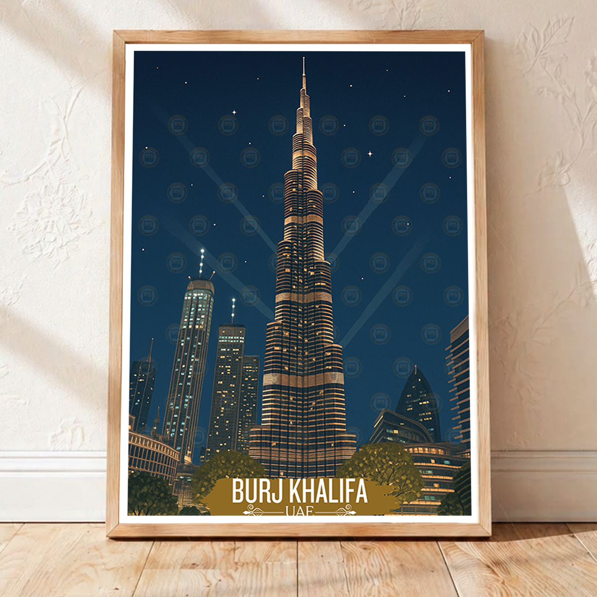 Burj Khalifa - UAE - Travel Art Print Wall Deco Poster